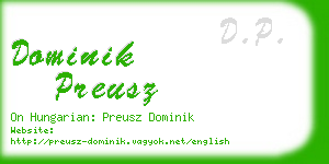 dominik preusz business card